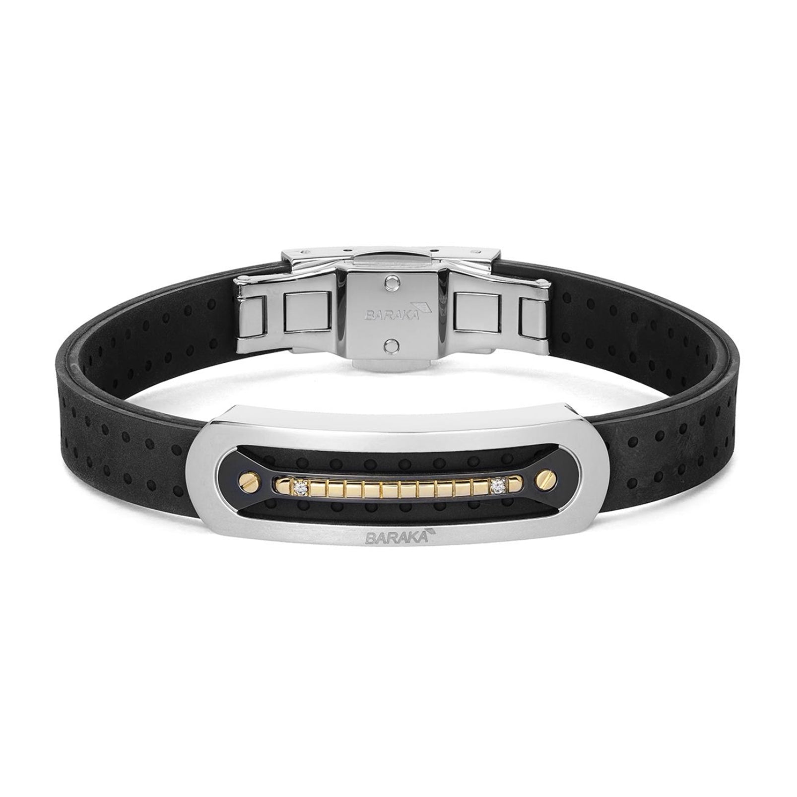 Baraka Vortex men’s bracelet with yellow gold and white diamonds, luxury accessory