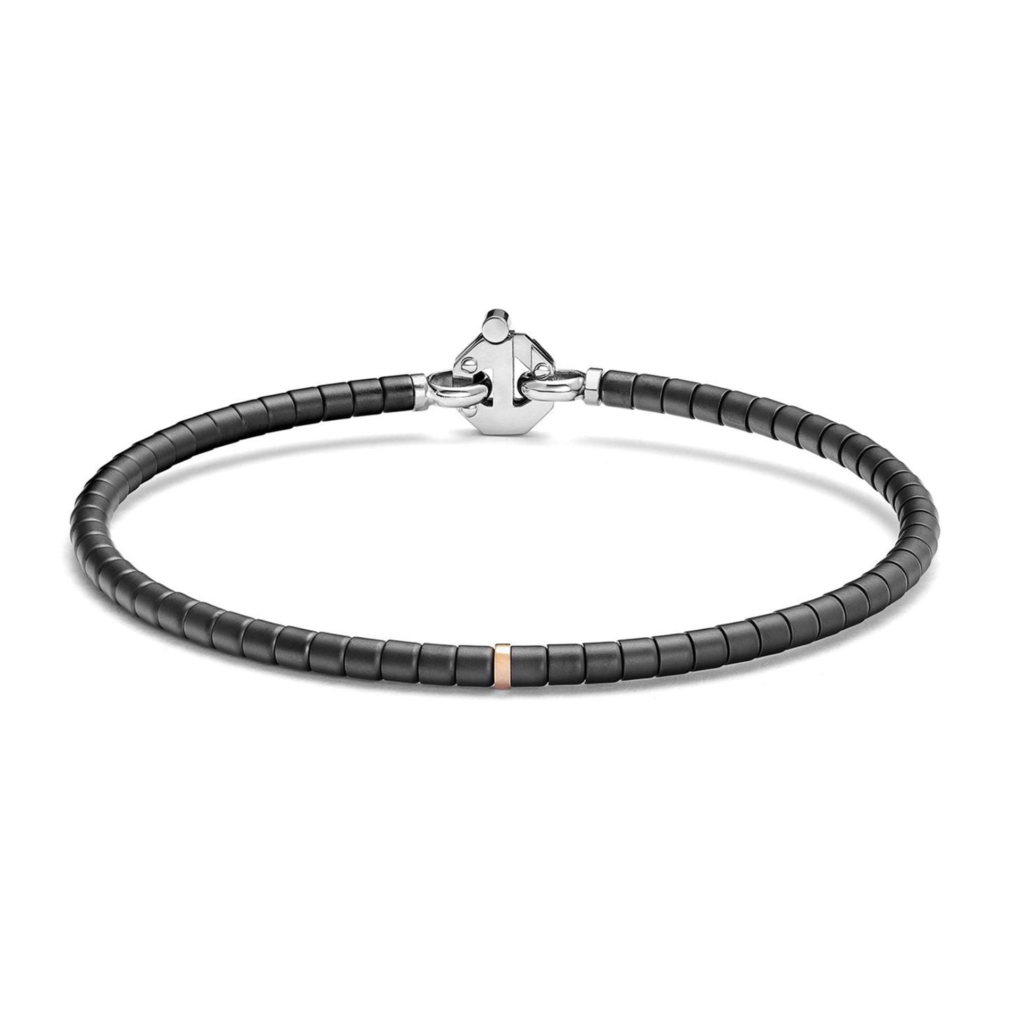 Baraka Cyborg Ceramic bracelet with black ceramic and rose gold accent