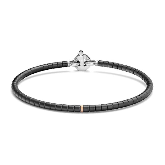 Baraka Cyborg Ceramic bracelet with black ceramic and rose gold accent