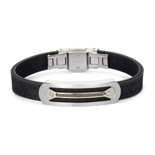 Baraka Vortex bracelet with yellow gold and black diamond row